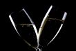 Two glasses champagne closeup