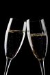 Two glasses champagne