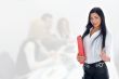 Business woman with folder