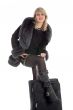 Beautiful blonde with valise