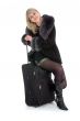 Beautiful blonde with valise