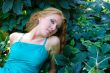 Lady lying on grass