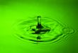 water splash in green