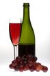wine glasses on grey background
