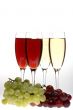 wine glasses with grapes
