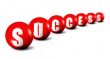 Success word made of spheres