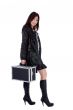 Beautiful woman with valise
