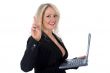 business woman and laptop