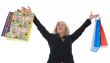 expressive woman shopping