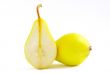  Pear and its section isolated on white background
