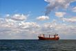 Tanker ship in open sea