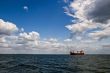 Tanker ship in open sea