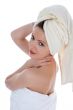 Beautiful girl with towel