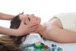 Attractive woman getting spa treatment