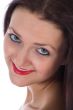portrait of the brunette with blue eye