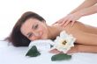 Attractive woman getting spa treatment