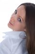 portrait of the brunette with blue eye