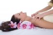 Attractive woman getting spa treatment