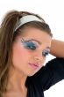 Girl with face-art butterfly paint
