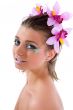 Girl with face-art butterfly paint