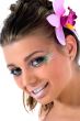 Girl with face-art butterfly paint