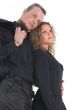 Young couple in black dress
