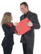 Businesswoman and businessman