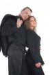 Young couple in black dress