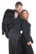 Young couple in black dress