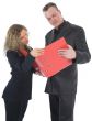 Businesswoman and businessman