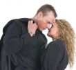 Young couple in black dress