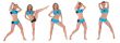 Girl practicing fitness