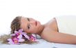 Attractive woman getting spa treatment