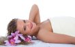 Attractive woman getting spa treatment