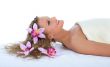 Attractive woman getting spa treatment