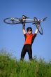 Young man with bicycle