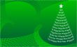 Abstract Christmas tree on the green background. Vector illustra