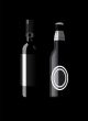 isolated alcohol bottles 
