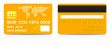 Credit card on white background