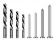 Realistic drill bit and steel nail 