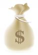 Illustration of bag full of money 