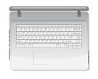 White laptop isolated on white background