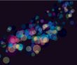 Multi color bokeh lights background 