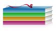 Vector illustration of books with ribbon