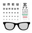 vector Snellen eye test chart