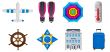 Vector Travel icons set 