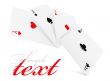 Four aces of different card suits