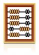 wooden abacus isolated on a white background 