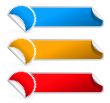 Illustration of stickers on white background