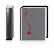 Empty books isolated on the white background 